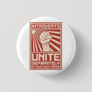 Introverts verenigen zich apart in uw eigen woning ronde button 3,2 cm