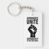 Introverts verenigen zich apart in uw eigen woning sleutelhanger (Voorkant)