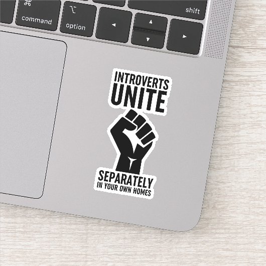 Introverts verenigen zich apart in uw eigen woning sticker (Detail)