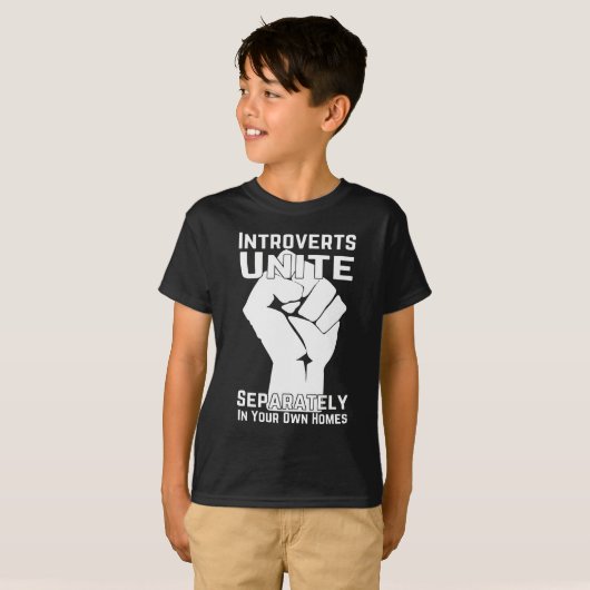 Introverts verenigen zich apart in uw eigen woning t-shirt (Voorkant volledig)
