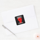 Introverts verenigen zich apart in uw eigen woning vierkante sticker (Envelop)