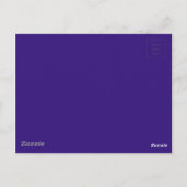 Intuïtief idealistische blauwe kleur briefkaart (Achterkant)