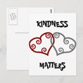 Intwind harten Kindness Materie Briefkaart (Voorkant / Achterkant)