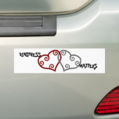 Intwind harten Kindness Materie Bumpersticker (Op auto)