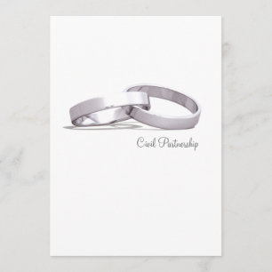 Intwind Rings Silver BLK Civil Partnership Invite Kaart