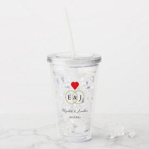 Intwind Rings Wedding Acryl Drinkbeker