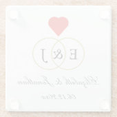 Intwind Rings Wedding Glazen Onderzetter (Achterkant)