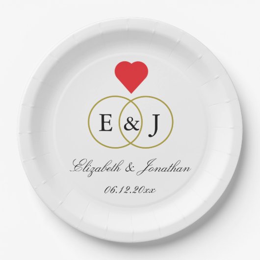 Intwind Rings Wedding Papieren Bordje (Voorkant)