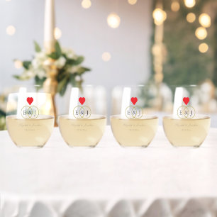 Intwind Rings Wedding Wijnglas Zonder Voet