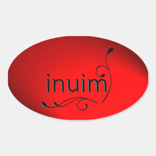 inuim ovale sticker (Voorkant)