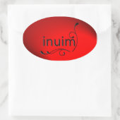 inuim ovale sticker (Tas)