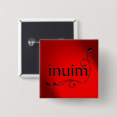 inuim vierkante button 5,1 cm (Voorkant /achterkant)