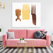 Inuit combs uit de noordwestkust van Amerika Canvas Afdruk (Insitu (Woonkamer))