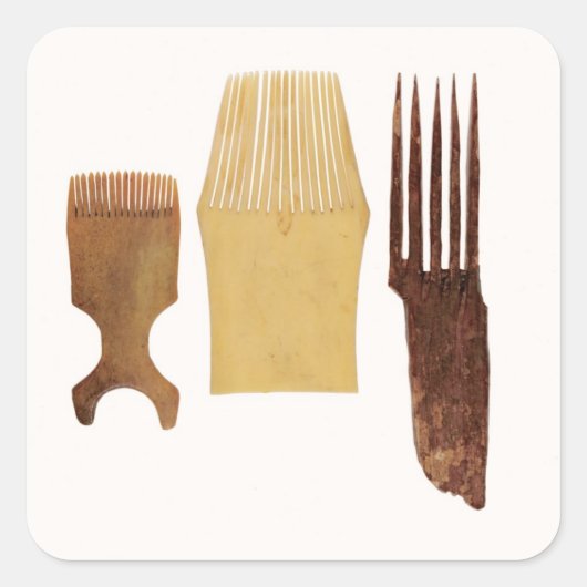 Inuit combs uit de noordwestkust van Amerika Vierkante Sticker (Voorkant)