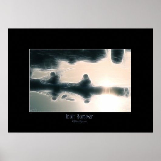 INUIT ÉTÉ Eskimo Kayak Poster d'art (Devant)