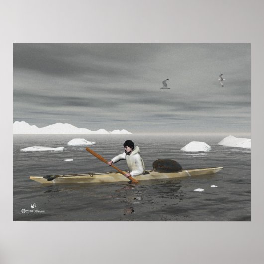 Inuit Kayak Poster (Voorkant)