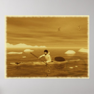 Inuit Kayak Poster