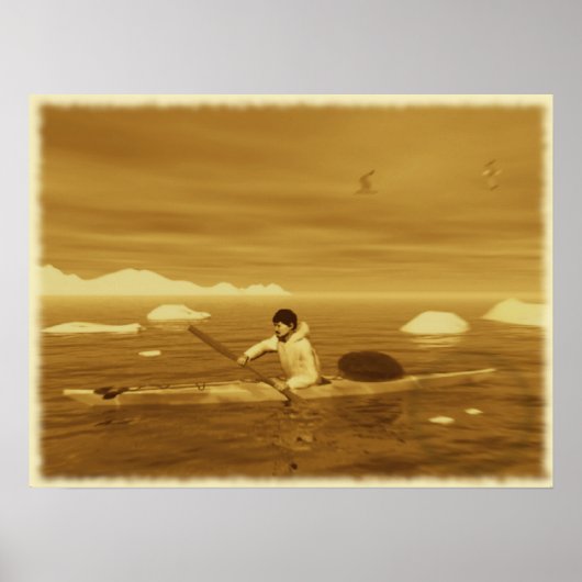 Inuit Kayak Poster (Voorkant)