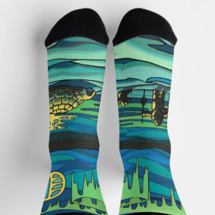 Inuit Liefde Soks Tribale Aurora Kunst Soks Sokken