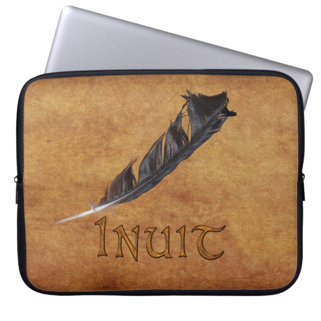 InUIT Native American Feather Laptop Sleeve (Voorkant)