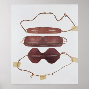 Inuit-zon/sneeuwbril Poster