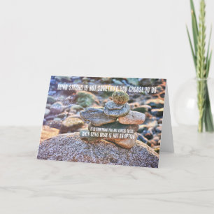 INUKSHUK IN HET STENEN WENSKAART BEDANKKAART