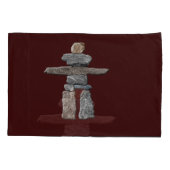 Inukshuk Inuit Stones Native Amerikaans T-shirt Kussensloop (Achterkant)