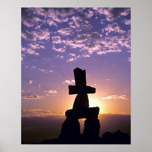 Inukshuk Northwest Territories, Canada Poster (Voorkant)