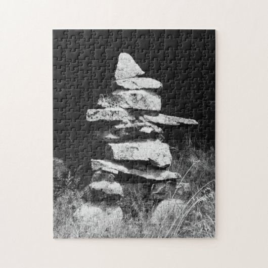 Inukshuk - Stone Man Figuur Legpuzzel (Verticaal)