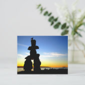 Inukshuk, Vancouver, BC, Canada Briefkaart (Staand voorkant)
