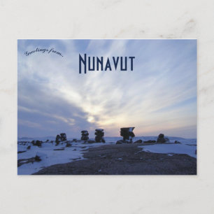 Inuksugait bij Kugaaruk Nunavut Canada Briefkaart