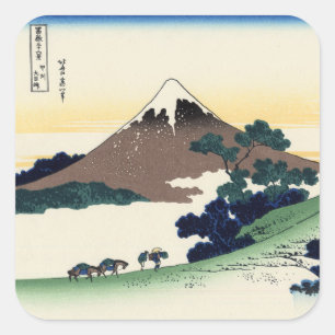 Inume Pass in de provincie Kai Vierkante Sticker