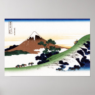 Inume Pass Koshu Hokusai Poster