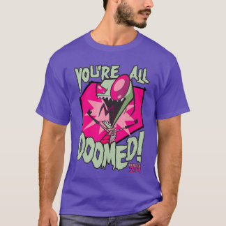 Invader Zim Jullie zijn allemaal gedoemd Donkere h T-shirt