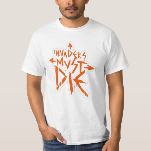 Invaders must Die Mannen T Shirt (Voorkant)