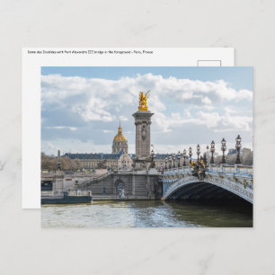 Invalides en Pont Alexandre III-brug - Parijs Briefkaart