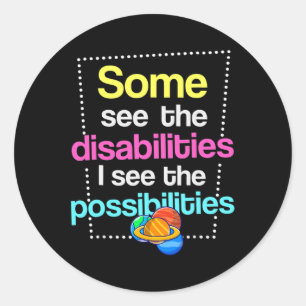 Invaliditeit 1 Bewustzijn van handicaps Ronde Sticker