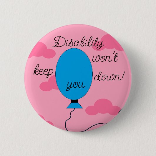 Invaliditeit houdt je niet naar beneden!: Button (Voorkant)