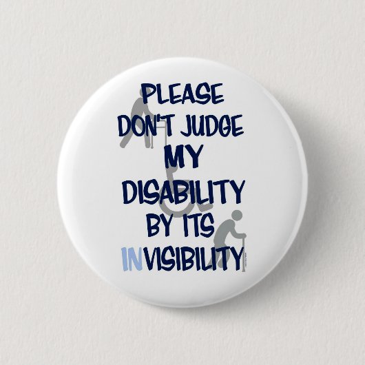 Invaliditeit/INZichtbaarheid Ronde Button 5,7 Cm (Voorkant)