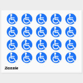 Invaliditeitssymbool Ronde Sticker (Vel)