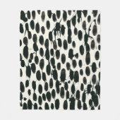 Invariabele I | Zwarte Waterverf Fleece Deken (Voorkant)