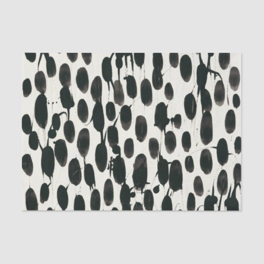 Invariabele I | Zwarte Waterverf Tissuepapier (Voorkant)