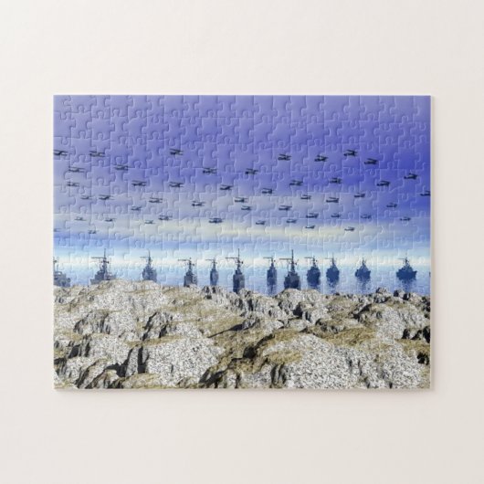 Invasie legpuzzel (Horizontaal)