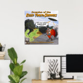 Invasie van de killer tomato Squirrels Poster (Thuiskantoor)