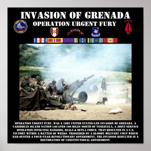 Invasie van Grenada-druk Poster (Voorkant)