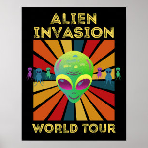 Invasion Alien Retro World Tour Affiches