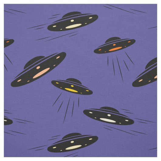 Invasion Alien Tissu Imprimé UFO (Échantillon)