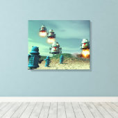 Invasion De Robot À Partir D'Une Prine De Toile Ét (Insitu (Plancher de Bois))