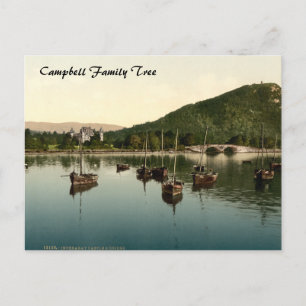 Inverary Castle and Bridge, Schotland Briefkaart