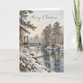 Inverness Ness Islands Kerst Aquarel Feestdagen Kaart